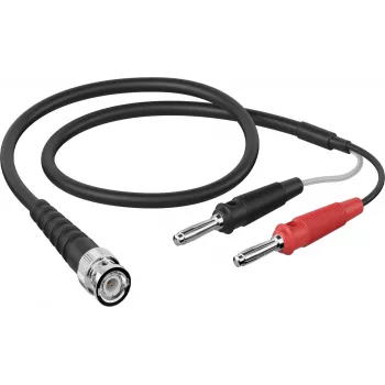 Telegärtner L00010A1844 0,5 m BNC naar 2x banaan coaxiale meetkabel, zwart