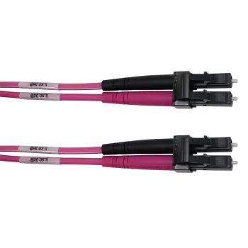 Telegärtner 1 m LC naar LC OM4 multimode glasvezel-patchkabel, violet