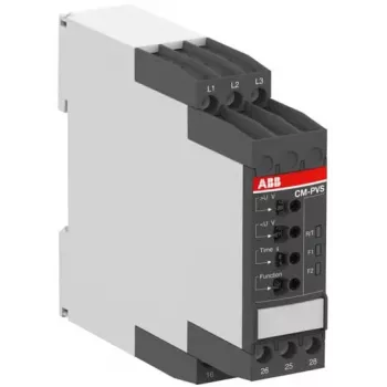 ABB CM driefasen-bewakingsrelais, 2 wisselcontacten, 300-500 V AC, 0,1-30 s 1SVR730794R3300