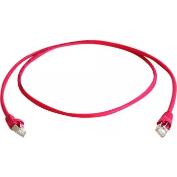 Telegärtner MP8 FS 600 Cat.7 S/FTP patchkabel, RJ45 stekker naar RJ45 stekker, 50 m, rood