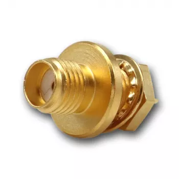 Telegärtner SMA-inbouwbus, frontmontage, dichtring, Z27, goud, 5-pack (J01151A1081)