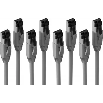 S CONN MAXIMUM CONNECTIVITY Cat. 8.1 F/FTP PIMF LSZH-patchkabel, grijs, 0,5m, 4-pack SC08-41010-4