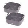 LURCH 2-delige siliconen bakvormenset voor heteluchtfriteuse 17 x 17 cm 00070205