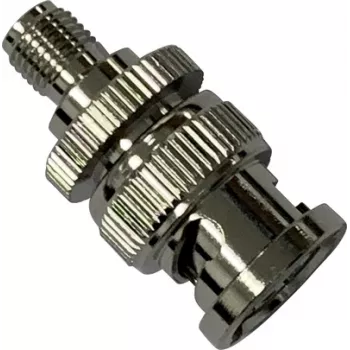 Wittenberg Antennen 103509 BNC-stekker naar SMA-bus coaxadapter, 50 Ohm, DC-4 GHz, vernikkeld messing