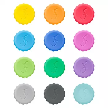 LURCH silicone kroonkurk, veelkleurig, 12 stuks (210228)