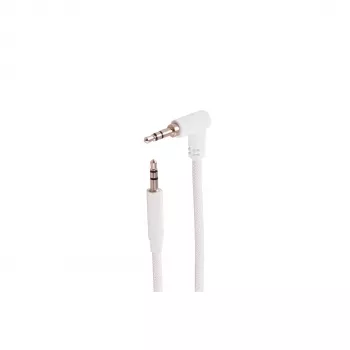SHIVERPEAKS 3,5 mm TRS audiokabel, haaks naar recht, wit, 0,9 m BS14-07226