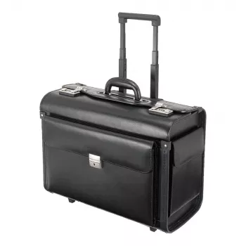 JÜSCHA Alassio SILVANA laptop-aktetas 17 inch zwart kunstleer vinyl (92301)