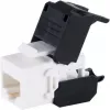 S CONN MAXIMUM CONNECTIVITY Cat.6A UTP gereedschapsvrije Keystone Jack-module, RJ45 bus, zwart (08-10038)