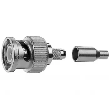 Telegärtner BNC-kabelstekker crimp G04 75 Ohm, crimp/crimp, standaard, A2505, G04 (RG-179B/U) - 1 st.