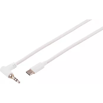 S CONN MAXIMUM CONNECTIVITY 3,5mm haaks naar recht audiokabel, wit, 2m 14-08036