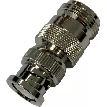Wittenberg Antennen 103507 BNC-stekker naar N-bus coaxiale adapter, 50 ohm, vernikkeld messing