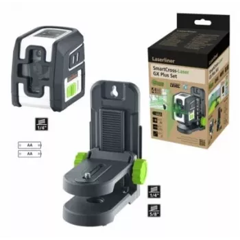 Laserliner SmartCross-Laser GX Plus set groenstraal-kruislijnlaser, max. bereik 40 m (036.732E)