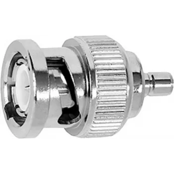 TELEGÄRTNER BNC-stekker op SMB-stekker coaxiale adapter, 50 Ohm, vernikkeld messing, J01008G0038