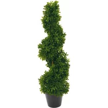 EUROPALMS spiraalboom kunstplant, 61cm, groen, zwarte pot 82600009