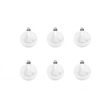 EUROPALMS decoratieballen-set 7 cm, wit, 6 stuks (83501254)