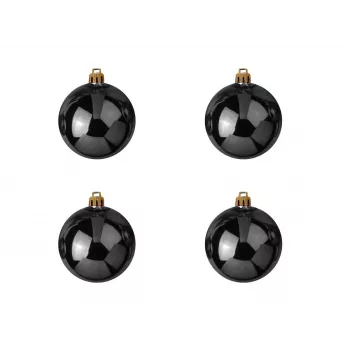 EUROPALMS decoratieballen-set 10 cm, zwart, 4 stuks 83501263