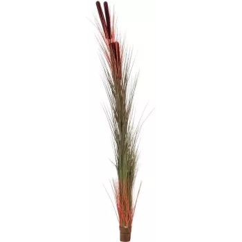 EUROPALMS kunstmatig rietgras met aren, lichtbruin, 152cm 82505856