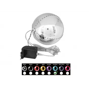 EUROPALMS LED sneeuwbal 15 cm, ice blue 83501241