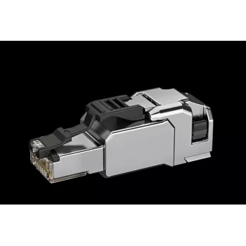 TELEGÄRTNER 100039917 RJ45 veldconfectieerbare stekker Cat.6A afgeschermd roestvrij staal