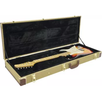 Dimavery houten koffer voor e-gitaren, tweed 26341036