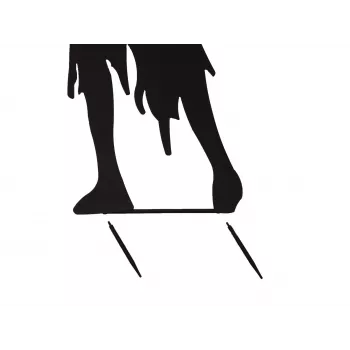 EUROPALMS Silhouette metaal zombie vrouw 135cm 83505106