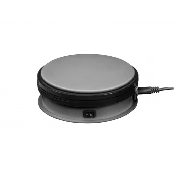 Europalms elektrische draaitafel Ø 15 cm zilver - draagvermogen tot 5 kg, 2,4 t/min (50701190)