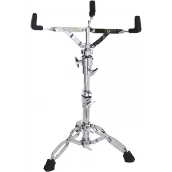 Dimavery SDS-502 snaredrumstandaard, dubbel verstrebde poten, chroom, hoogte 470-650 mm, geschikt voor 10-14 inch snares 26032100