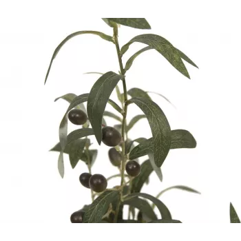 EUROPALMS kunstmatige olijfboom, 68 cm, groene bladeren, zwarte pot 82506421