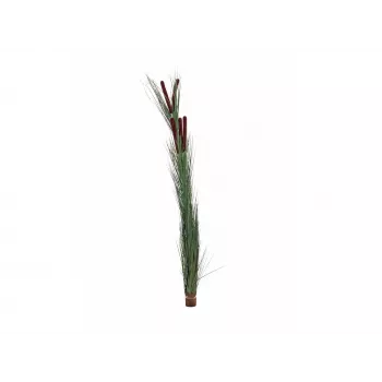 EUROPALMS kunstmatig rietgras met aren, donkergroen, 152 cm 82505854