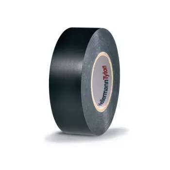 HellermannTyton HTAPE-FLEX1000+ zwart PVC elektrisch isolatietape, 19 mm x 20 m, 105 °C, RoHS 710-00602