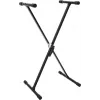 Dimavery SVT-1 keyboardstandaard X-frame klemsluiting in hoogte verstelbaar 20 kg draagvermogen zwart