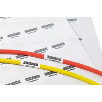 HellermannTyton 594-61104 T808 polyester kabelmarker, transparant/wit, 25,4 x 38,1 mm, 1000 stuks