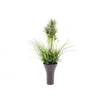 EUROPALMS kunstgras-arrangement, 90cm, groen, in zwarte pot 82600137