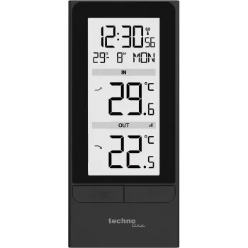 Technoline WS9787 Draadloos weerstation met buitensensor, zwart/zilver