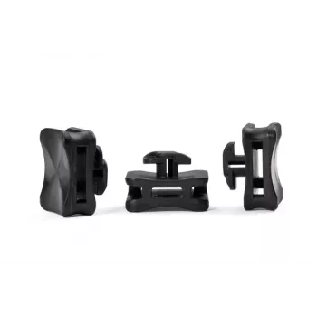 HellermannTyton ACFM8W6.2PT3-PA66/6HIRHS-BK kabelbinderhouder voor profielrails, hittebestendig, stootvast, zwart, 25 stuks 151-03249