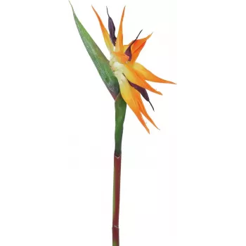 EUROPALMS Kunstmatige paradijsvogelbloem, oranje, 95 cm 82530559