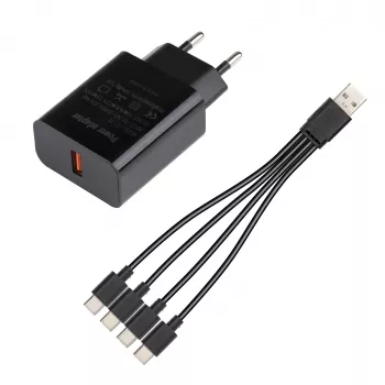 Midland Albrecht 4-voudige USB-oplaadkabel voor Albrecht Multicom 2 (29935)