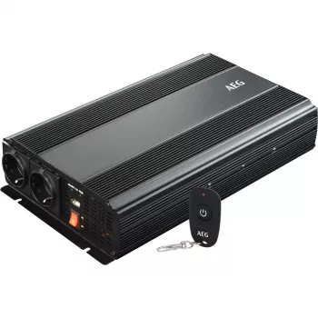 AEG omvormer 1500 W 12 V DC naar 230 V AC met afstandsbediening (10058)
