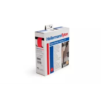 HellermannTyton warmtekrimpkous-set HIS-PACK-9.5/4.7-RD, rood, 9,5 mm expansiediameter, 4,7 mm teruggekrompen diameter, 5 m lengte, polyolefine, 2:1 krimpverhouding, dispenserbox 300-30952