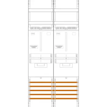 F-Tronic Z21B 2-veld meterveld, 1050mm hoogte, 2-3 HZ, eHZ compatibel, 5-polige verzamelrail, 63A 7141303