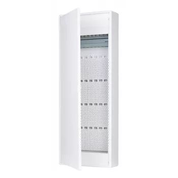 f-tronic VISION60K 5-rijige opbouwcommunicatiekast met 3-voudige Schuko-stopcontact, wit 7220223
