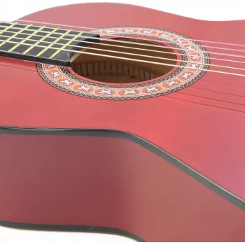 Dimavery AC-303 concertgitaar 1/2 maat rood met gigbag, stemapparaat, plectrums en gitaarband voor beginners
