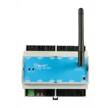 ALLNET ALL3505v2 IP-gebouwautomatiseringscontroller met 8 sensorpoorten, DIN-railmontage