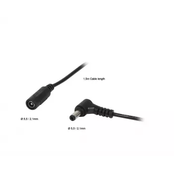 ALLNET DC-verlengkabel 5,5x2,1mm bus naar stekker 3m 2-pack (ALL-Adapt-Ext5.5-3000)