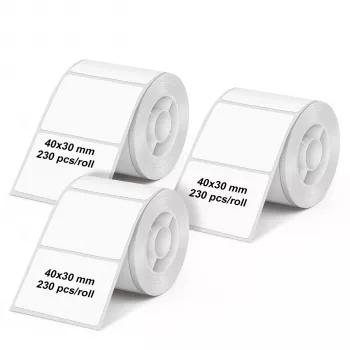 Olympia 6321 thermopapier etiketrollen 40 mm x 30 mm wit 690 etiketten