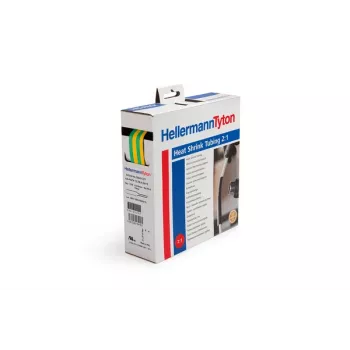 HellermannTyton HIS-PACK warmtekrimpkous-box 6,4/3,2 mm geel/groen 5 m 300-30647