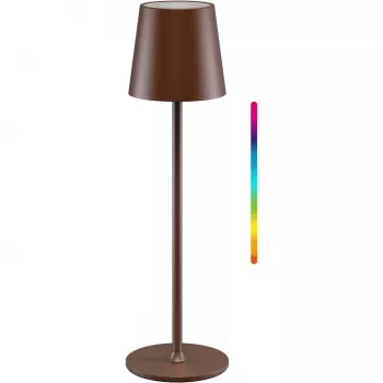 Wentronic Goobay draadloze LED-tafellamp, maat M, 38 cm, RGBW, koperkleurig (76570)