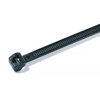 HellermannTyton T50MOS zwarte kabelbinder, 245 mm x 4,6 mm, PA66, 100-pack 118-00128