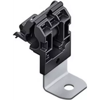 HellermannTyton 151-01643 RCA90SM6-PA66HIRHSUV/ST/ZN-BK ratel-P-clip, schroefbevestiging, PA66HIRHSUV, verzinkte stalen plaat, zwart