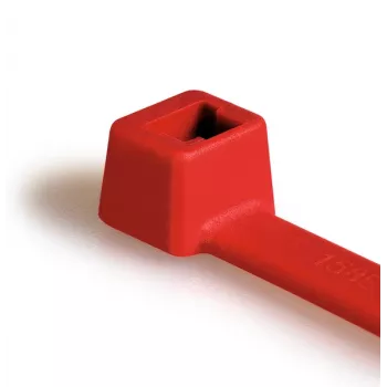 HellermannTyton T80L-N66-RD-C1 standaard kabelbinder, binnentand, 390 mm x 4,6 mm, rood, 100 stuks 116-05412